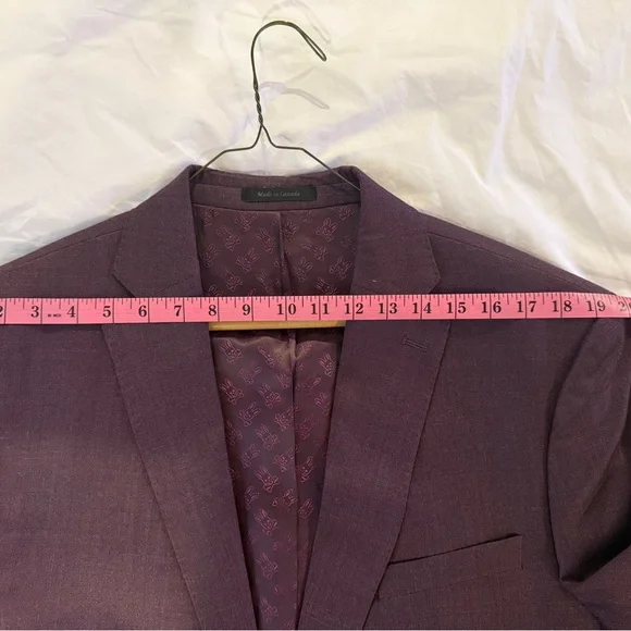 Men's Maroon/Burgundy Psycho Bunny Blazer/Coat - Picture 3 of 7